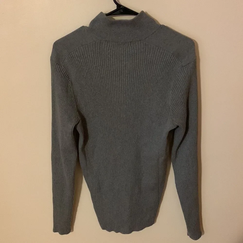 Michael Kors Resort 1 Ash Melange Sweater Mens Size S Knit 1/4 Zip Pullover